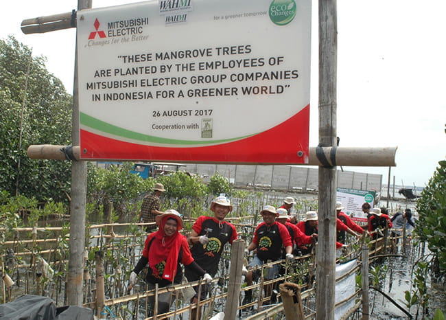インドネシア3拠点合同での緑化活動