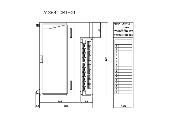 三菱電機 温度調節ユニット A1S64TCRT-S1（１）-