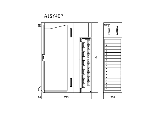 A1SY40P ダウンロード(外形図・CAD) MELSEC-A シーケンサ MELSEC 仕様から探す｜三菱電機 FA