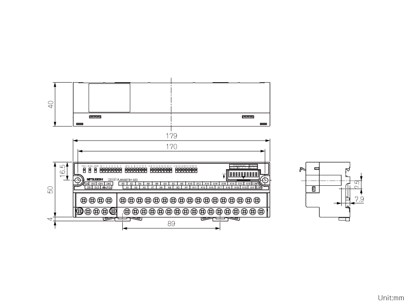 AJ65SBTB1-32T1 ダウンロード(外形図・CAD) ネットワーク関連製品 