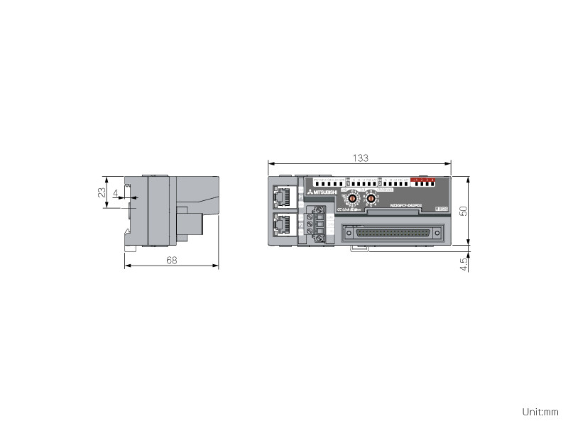 NZ2GFCF-D62PD2 ダウンロード(外形図・CAD) シーケンサ MELSEC