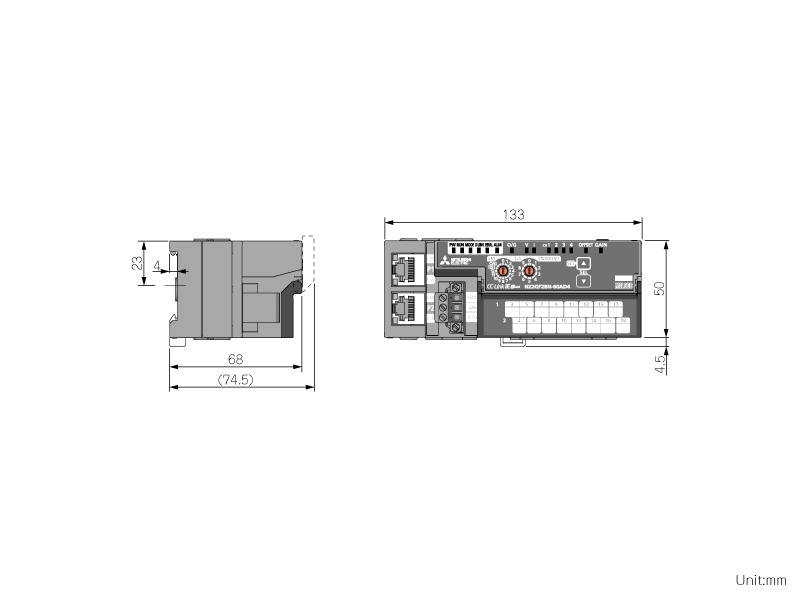 NZ2GF2BN-60AD4 ダウンロード(外形図・CAD) ネットワーク関連製品
