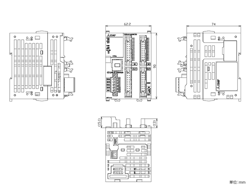 FX5UC-64MT/D ダウンロード(外形図・CAD) MELSEC iQ-F シーケンサ 