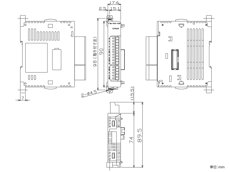 三菱電機 汎用シーケンサ MELSEC-F FX3Uシリーズ FX3U-4AD - 5