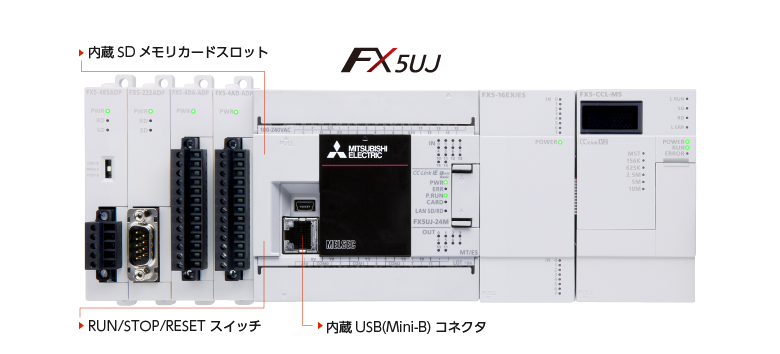 FX5UJ | CPU | MELSEC iQ-Fシリーズ | シーケンサ MELSEC | 製品情報