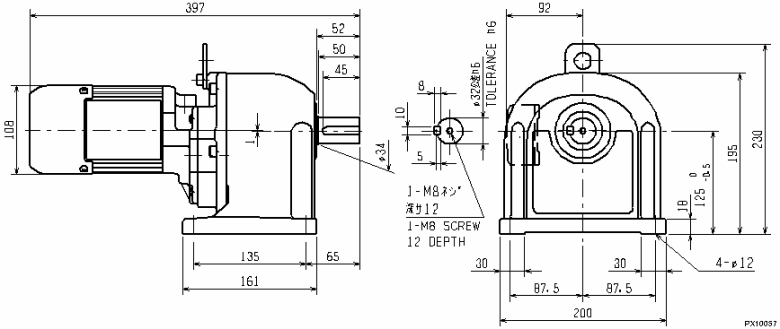 GM-SB 0.1kW 1/1200 仕様 ギヤードモータ 仕様から探す｜三菱電機 FA