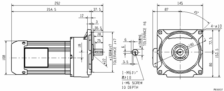 GM-SFS 0.1kW 1/60 仕様 ギヤードモータ 仕様から探す｜三菱電機 FA