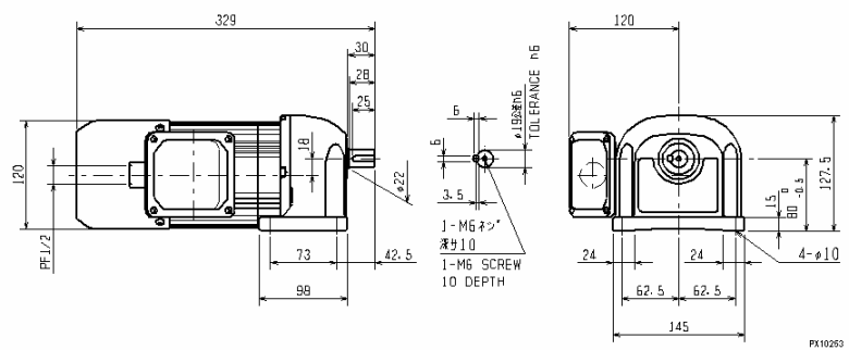 三菱 三菱電機 GM-SS 0.1KW 1/5 ギヤードモータ GM-SSシリーズ(単相・脚取付形)