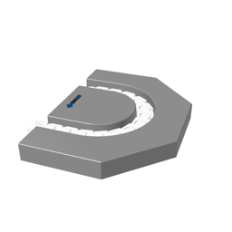 PS800 - Curve 180 CCW - Radius 150mm