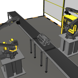 Deburring with Two Robots (OLP)
