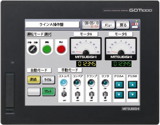 新 未使用☆三菱電機・MITSUBISHI】型番：GT1665M-VTBA 表示器 GOT1000