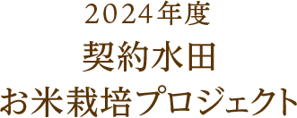 2024年度契約水田お米栽培プロジェクト
