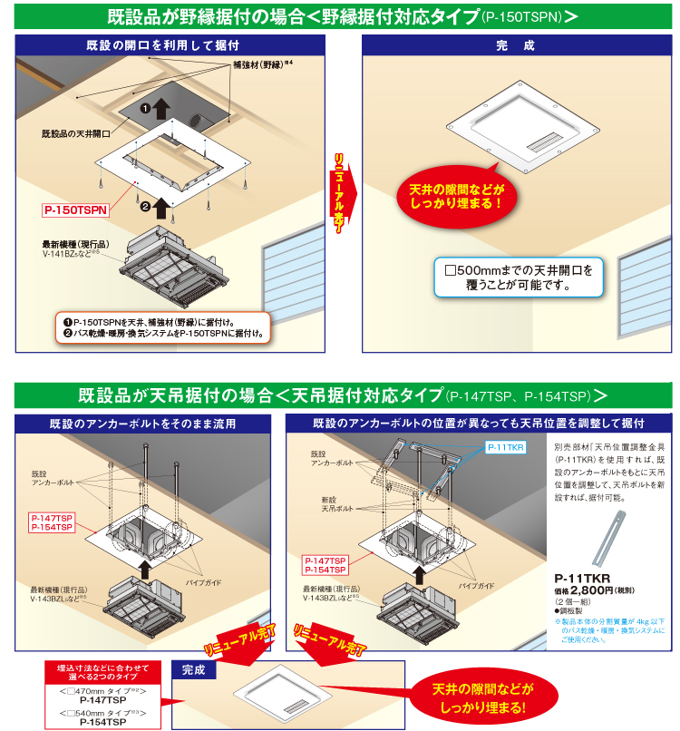 天井すきまパネル：バス乾燥・暖房・換気システム｜三菱電機 空調