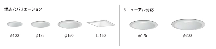 β三菱 照明器具組み合わせ品番 ベースダウンライト MCシリーズ クラス